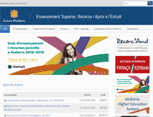 Tablet Screenshot of ensenyamentsuperior.ad